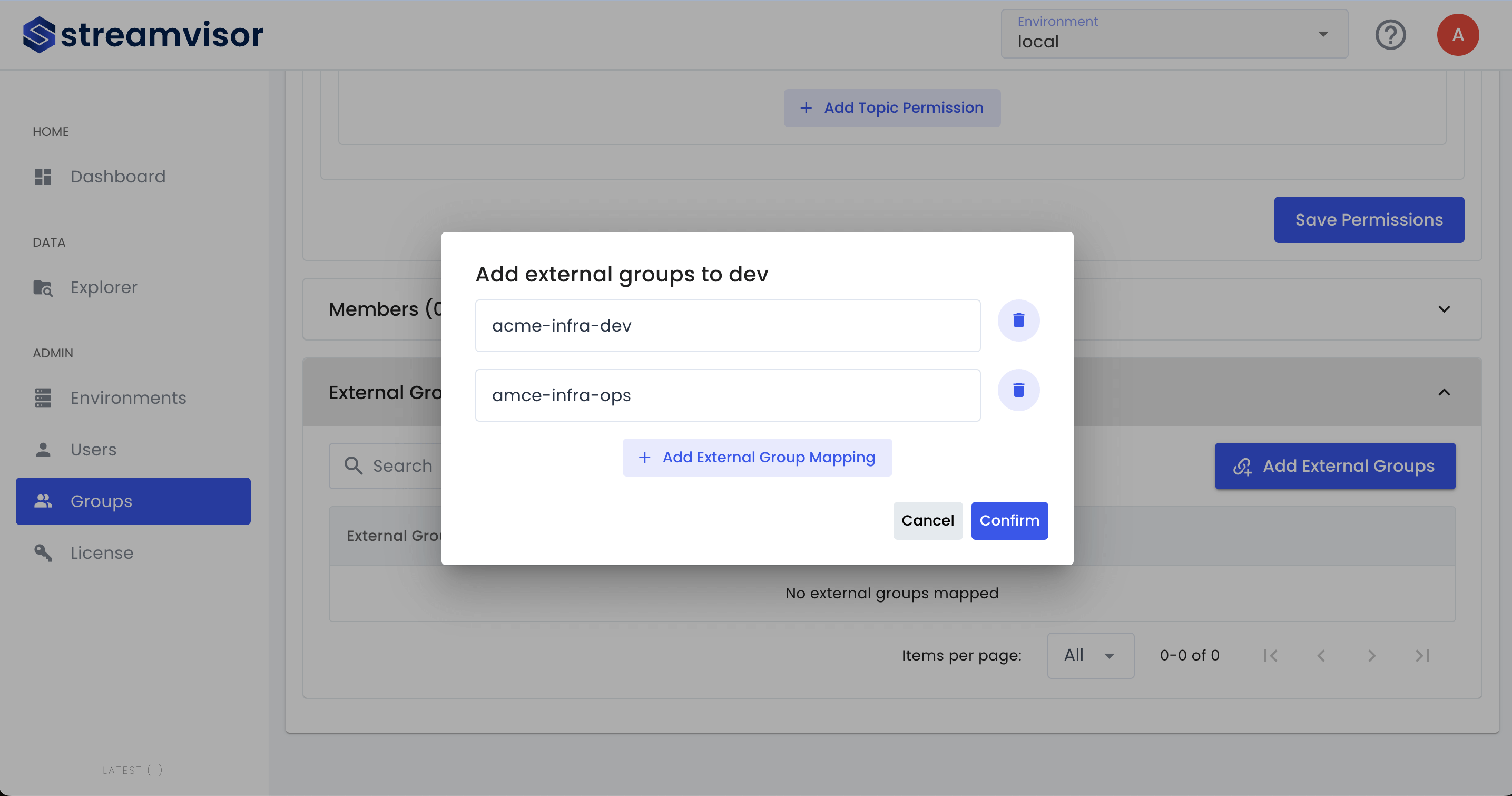 Add external group mappings